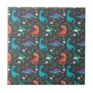 Carreau Dinosaure Motif sans fil, Dinosaur Patte sans fil