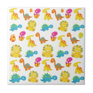 Carreau Dinosaures Mignons, Motif De Dinosaures, Baby Dino