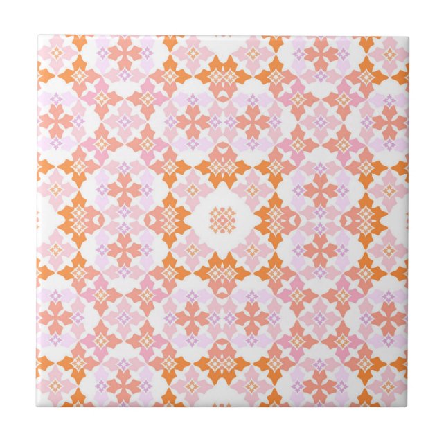 Carreau D'Inspiration Pink Et Orange Marocain (Devant)