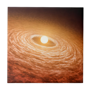 Carreau Disque De Matériel Autour De Star Fu Orionis.