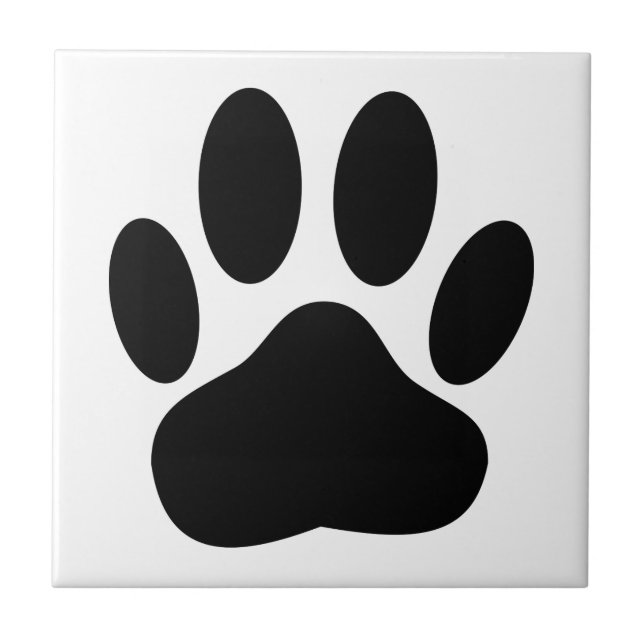 Carreau Dog Pawprint Square Canine (Devant)