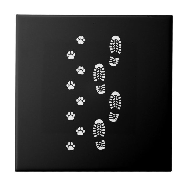 Carreau Dog Walk Foot Print Dog Walker Dog Walking (Devant)