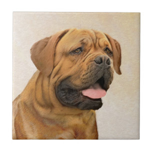 Carreau Dogue de Bordeaux Peinture - Cute Original Chien A