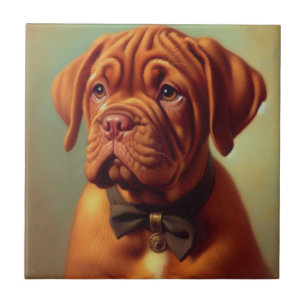Carreau Dogue vintage de Bordeaux Peinture
