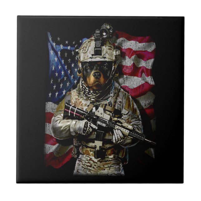 Carreau Don de chien| Baby rottweiler (Devant)