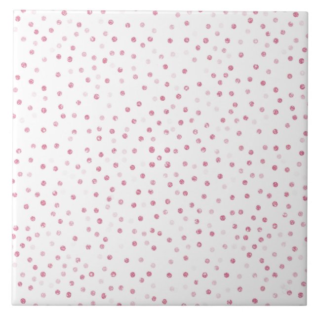 Carreau Dots d'or pour filles Roses Confetti White Design (Devant)