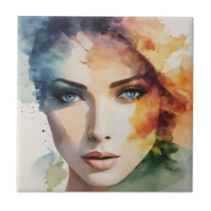 Carreau Double exposition art femme