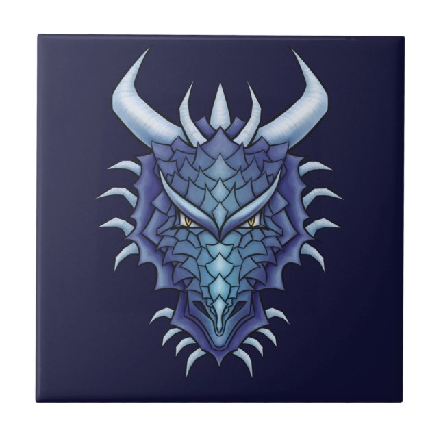 Carreau Dragon cool Art - Purple Blue Magagone Head (Devant)