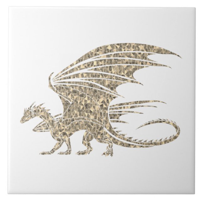 Carreau Dragon de mosaïque Extraordinaire Golden (Devant)