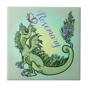 Carreau Dragon de petite herbe ~romarin