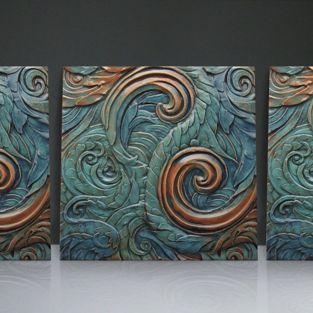 Carreau Dragon Scales Victorian Green Motifs bio (Créateur téléchargé)