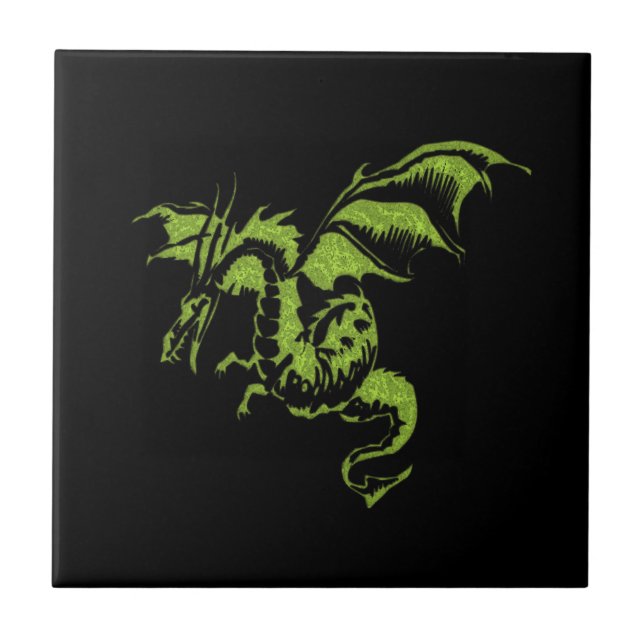 Carreau Dragon Vert Volant (Devant)