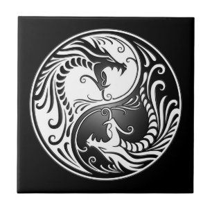 Carreau Dragons de Yin Yang