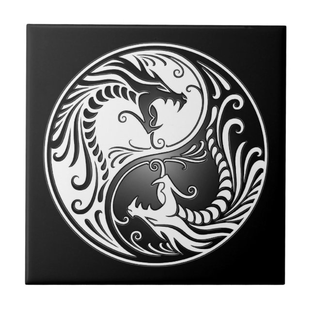 Carreau Dragons de Yin Yang (Devant)