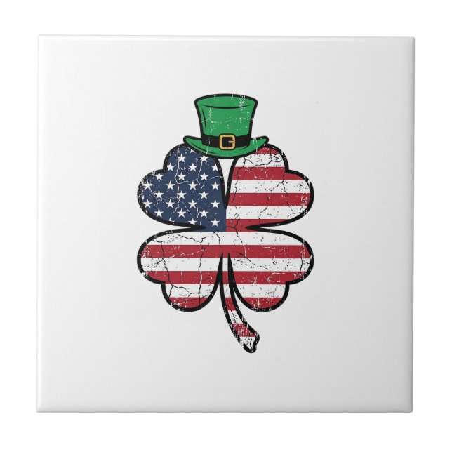 Carreau Drape de trèfle vintage Saint-Patrick (Devant)