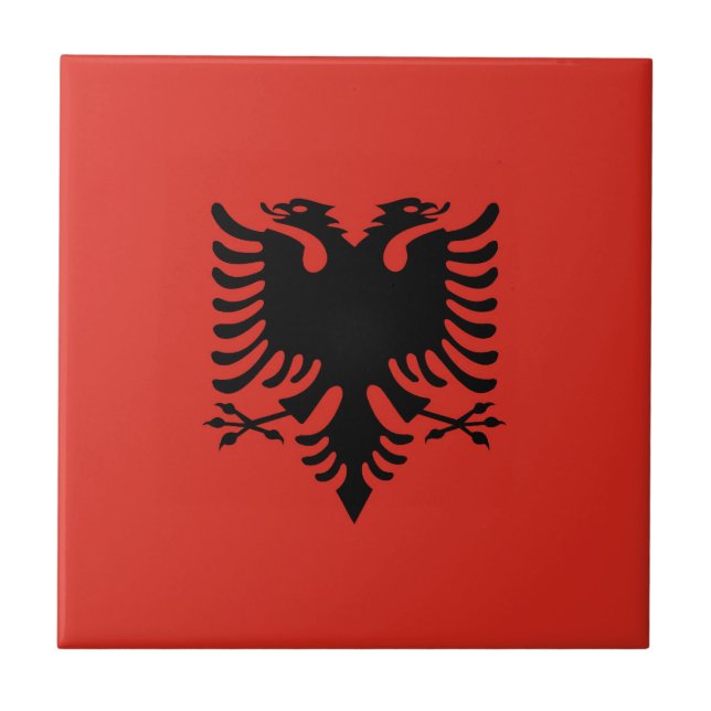 Carreau Drapeau albanais (Devant)
