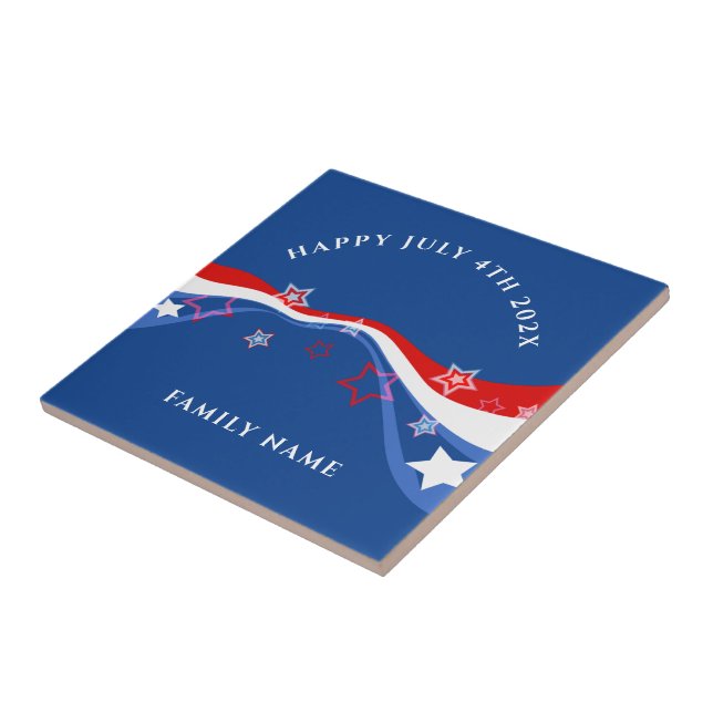 Carreau Drapeau américain design moderne (Côté)