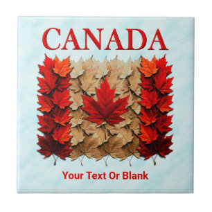 Carreau Drapeau canadien de la feuille d'érable d'automne