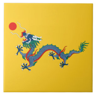 Carreau Drapeau chinois de dynastie Qing (dragon chinois) 