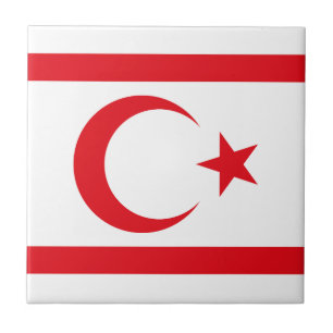 Carreau Drapeau de Chypre du Nord
