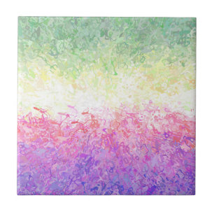 Carreau Drapeau de Fierté Genderdoe Abstrait Boho Trippy