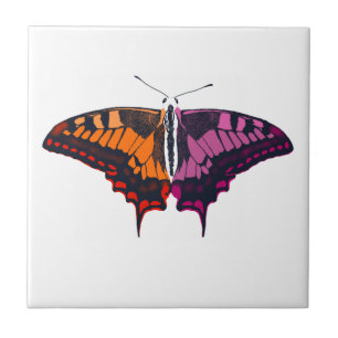 Carreau Drapeau de fierté lesbienne Swallowtail Butterfly