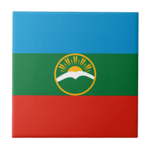 Carreau Drapeau de Karatchaïévo-Tcherkessie