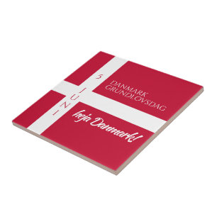 Carreau Drapeau de la fête nationale danoise Danmark Grund