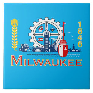 Carreau Drapeau de la ville de Milwaukee