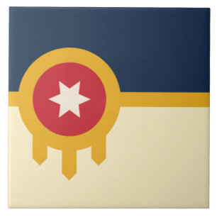 Carreau Drapeau de la ville de Tulsa