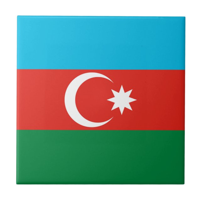Carreau Drapeau de l'Azerbaïdjan (Devant)
