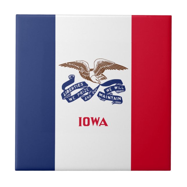 Carreau Drapeau de l'État de l'Iowa (Devant)