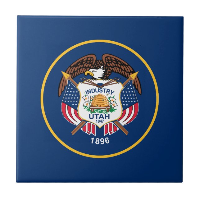 Carreau Drapeau de l'État de l'Utah (Devant)