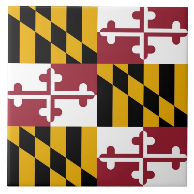Carreau Drapeau de l'État du Maryland (Devant)