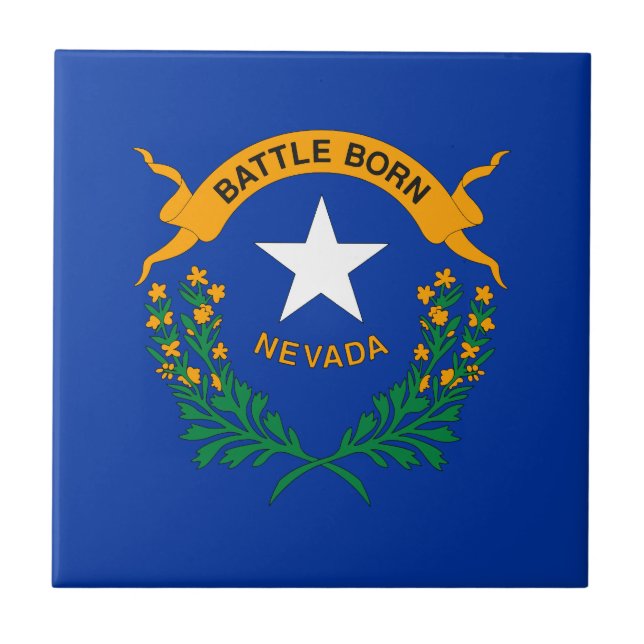 Carreau Drapeau de l'État du Nevada (Devant)