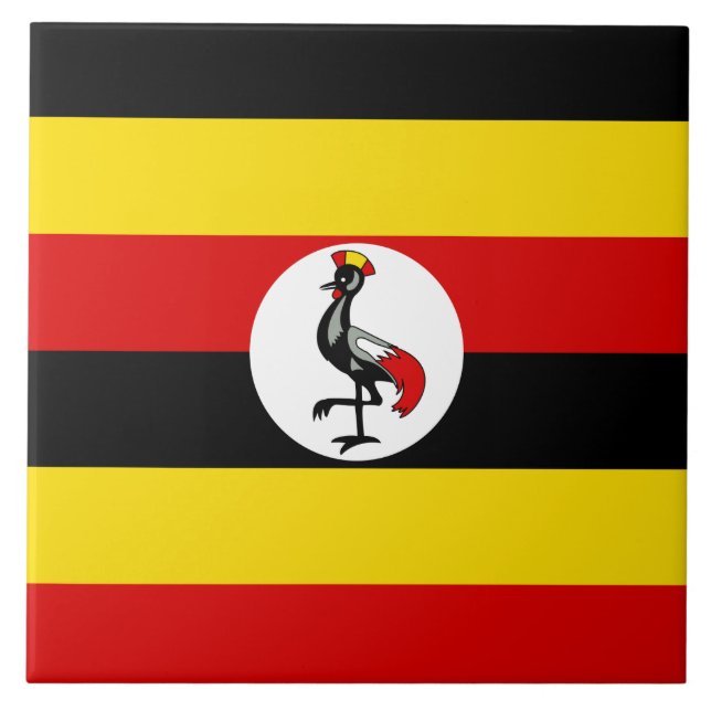 Carreau Drapeau de l'Ouganda (Devant)