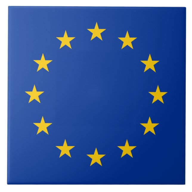 Carreau Drapeau de l'Union européenne (UE) (Europe) (Devant)