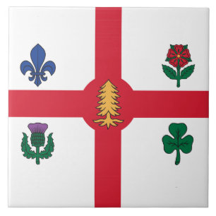 Carreau Drapeau de Montréal sur carrelage