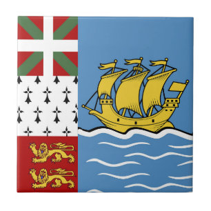 Carreau Drapeau de Saint-Pierre-et-Miquelon