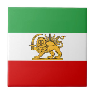 Carreau Drapeau de Shah de 1964-1980) شیروخورشید de l'Iran