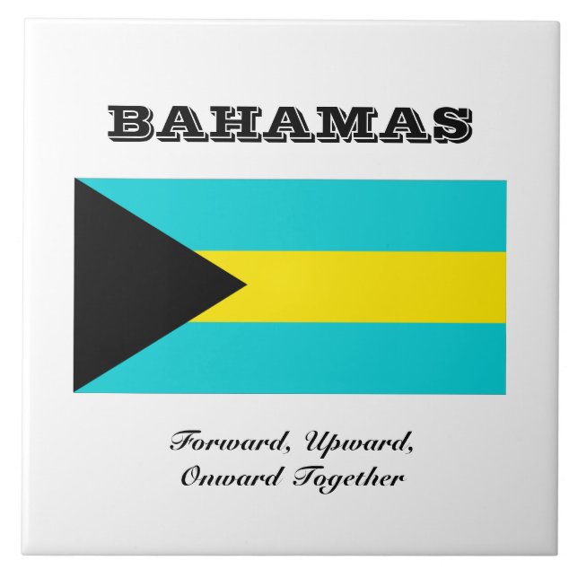 Carreau Drapeau des Bahamas (Devant)