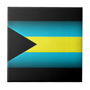 Carreau Drapeau des Bahamas Bord Foncé