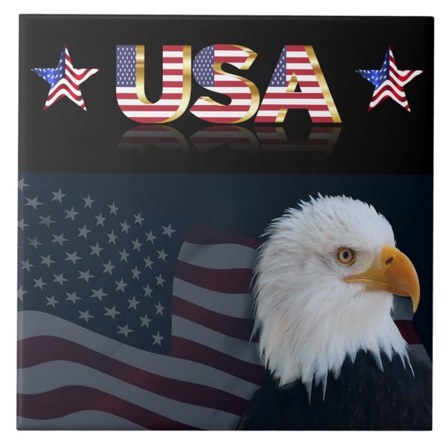 Carreau Drapeau des Etats-Unis (Devant)