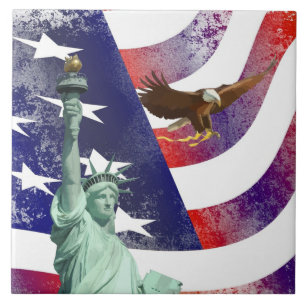 Carreau Drapeau des Etats-Unis