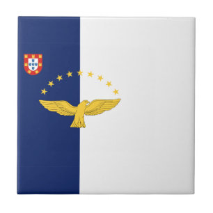 Carreau Drapeau des îles Açores Ceramic Tile
