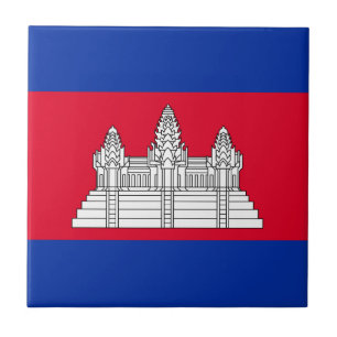 Carreau Drapeau du Cambodge patriotique