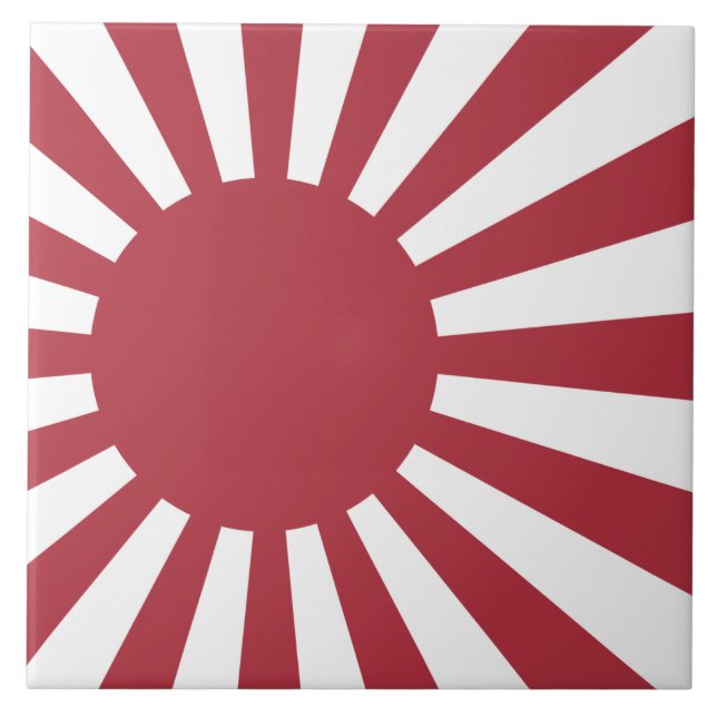 Carreau Drapeau du soleil levant impérial du Japon, Edo à  (Devant)