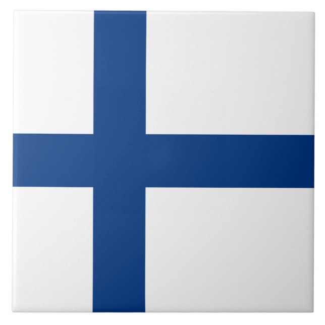 Carreau Drapeau finlandais (Finlande) (Devant)