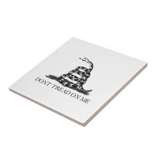 Carreau Drapeau Gadsden Ne me marche pas dessus NOIR BLANC