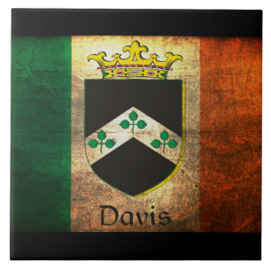 Carreau Drapeau irlandais Davis Crest